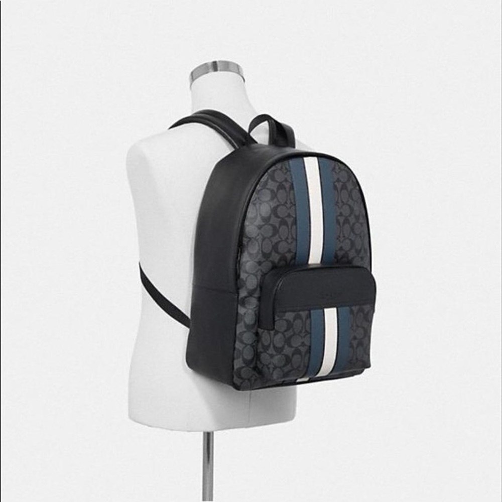 Coach Houston Backpack w/ Varsity Stripe